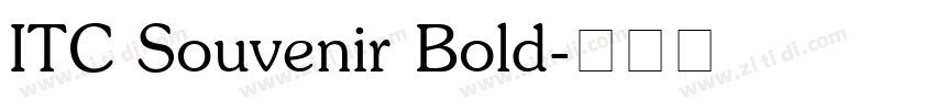 ITC Souvenir Bold字体转换